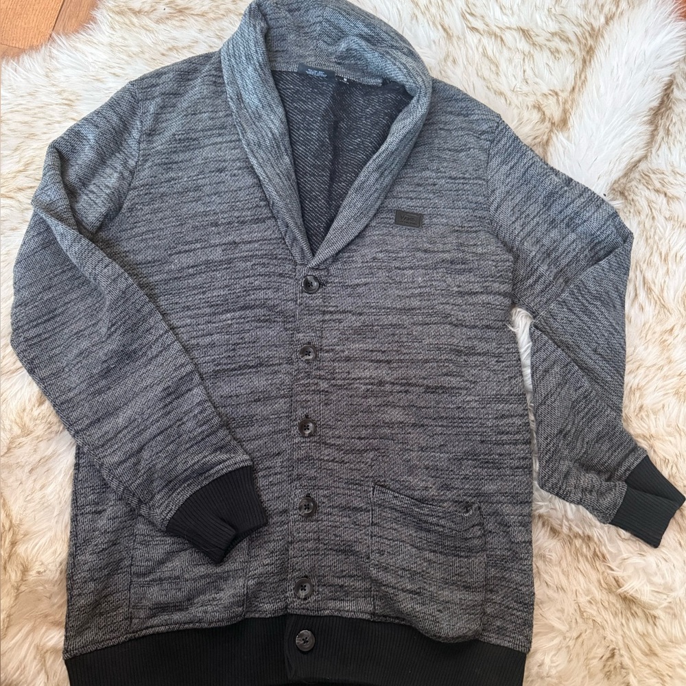 Vans Gray Button-Up Cardigan Sweater